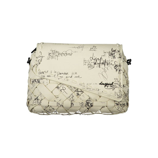 Bianco Polyurethane Women Handbag