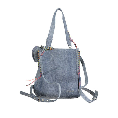 Azzurro Cotton Women Backpack