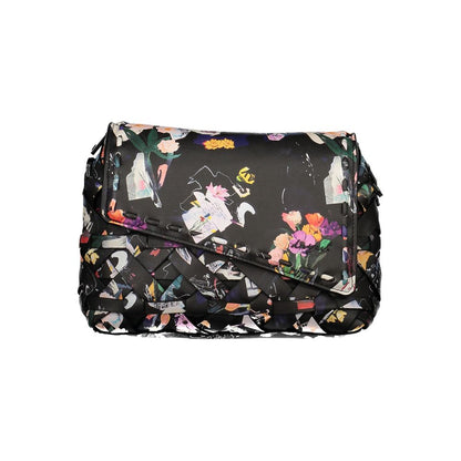 Black Polyurethane Women Handbag