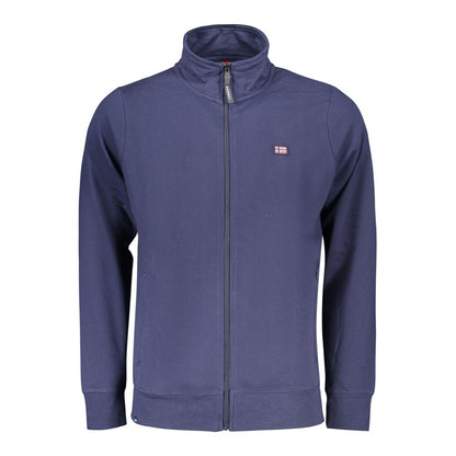 Blue Cotton Men Sweatshirt
