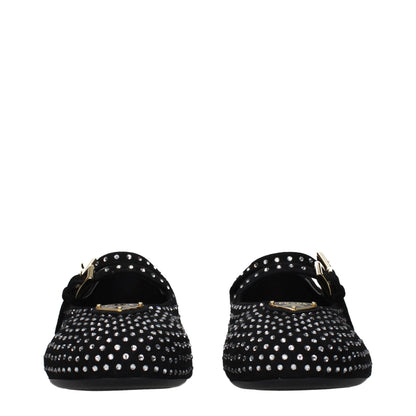 Black Leather Ballet Flats