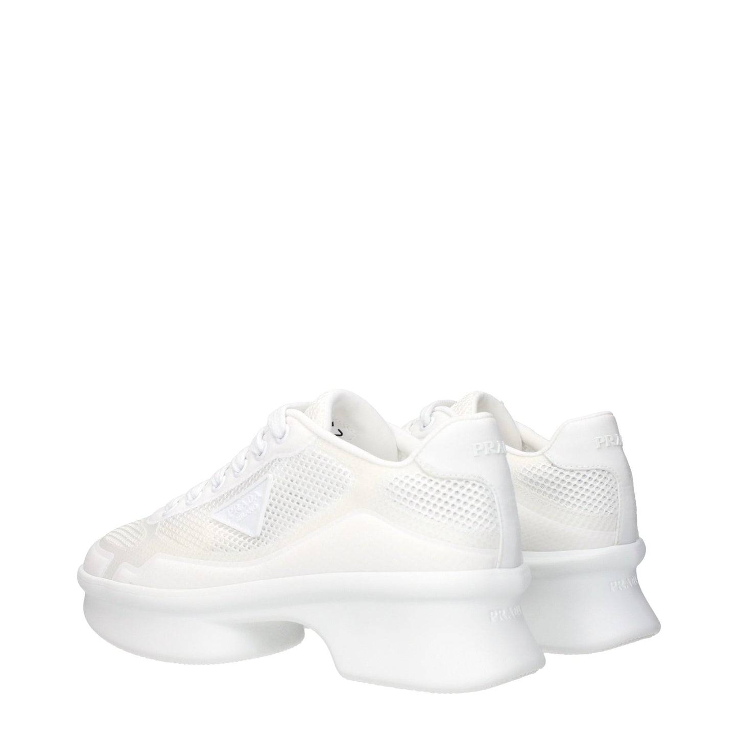 White Fabric Athletic Sneakers