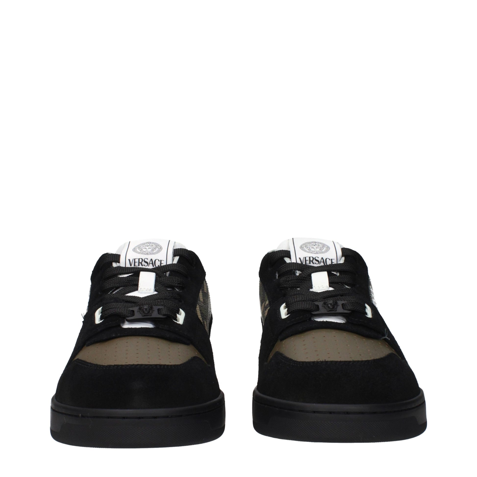 Green Fabric Low Top Sneakers