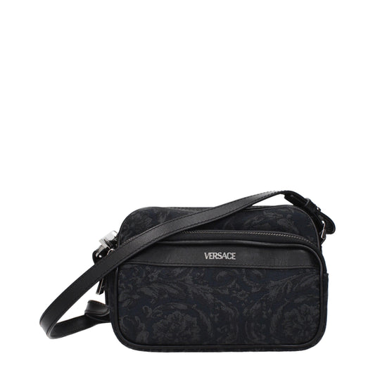 Black Fabric Crossbody Bag