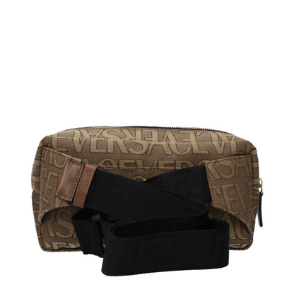 Beige Fabric Backpack