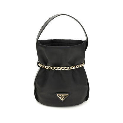 Black Recycled Polyamide Backet Bag