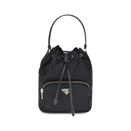 Black Recycled Polyamide Backet Bag