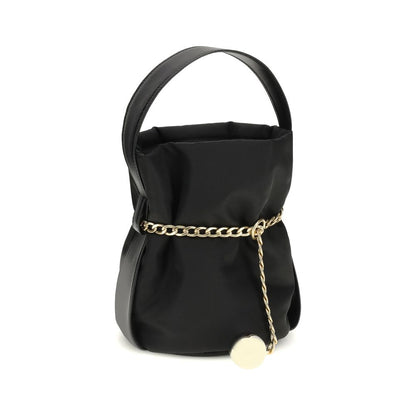 Black Recycled Polyamide Backet Bag