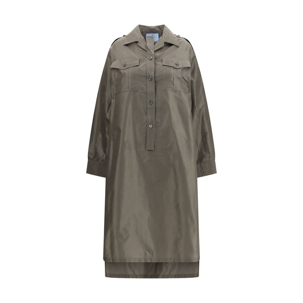 Bicolor Silk Casual Dress