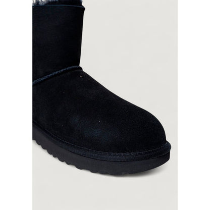 Black Suede Leather Ankle Boots