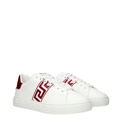 White Leather Low Top Sneakers