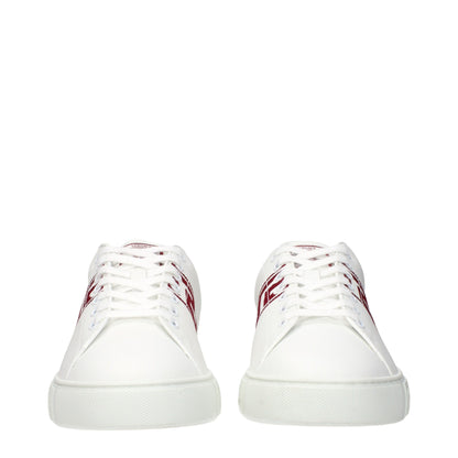 White Leather Low Top Sneakers