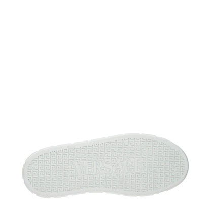White Leather Low Top Sneakers