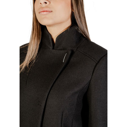 Black Polyester Coat