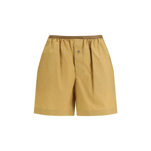 Beige Cotton Bermuda Shorts