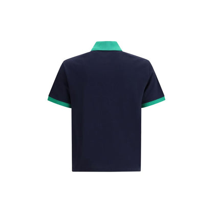 Blue Cotton Polo Shirt