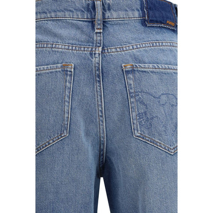 Blue Cotton Jeans Denim