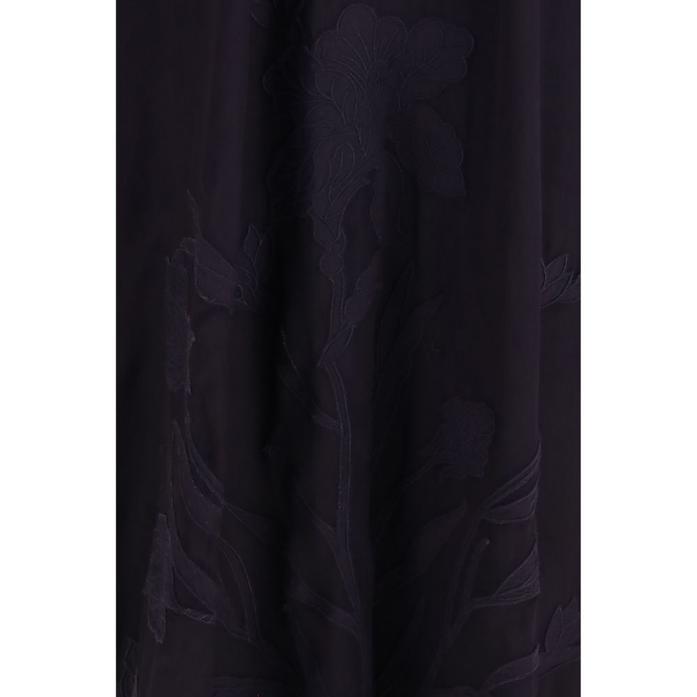 Black Viscose Casual Dress