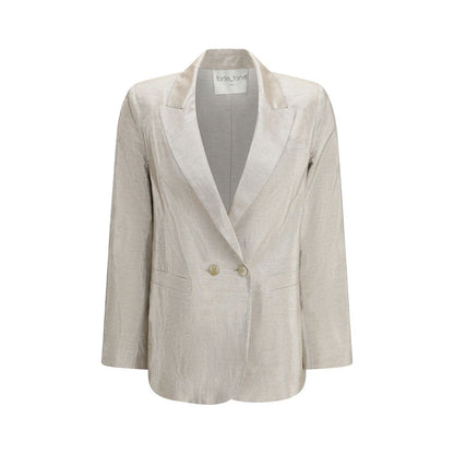 Silver Cotton Blazer