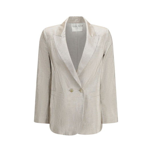 Silver Cotton Blazer