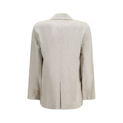 Silver Cotton Blazer