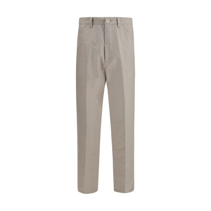 Beige Cotton Dress Pants