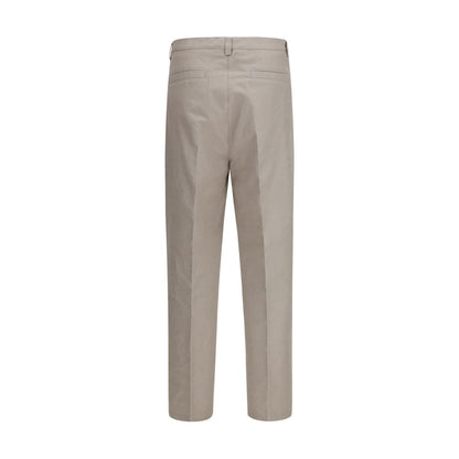 Beige Cotton Dress Pants