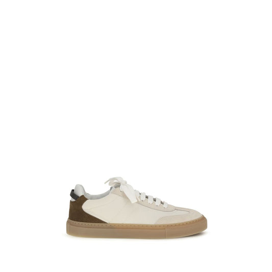 Beige Calf Leather Bos Taurus Sneakers