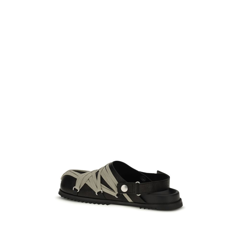Black Calf Leather Bos Taurus Mules
