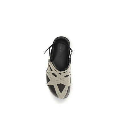 Black Calf Leather Bos Taurus Mules