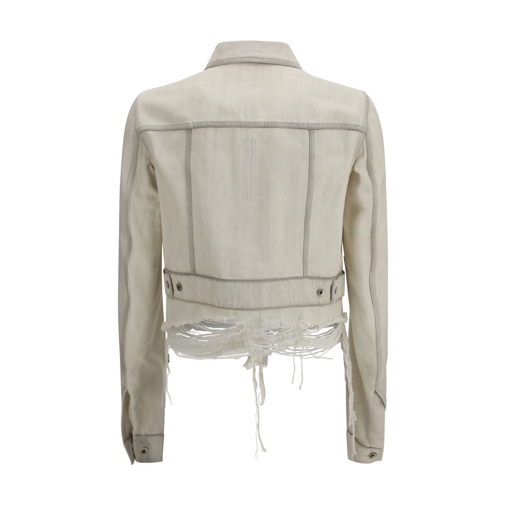 White Cotton Denim Jacket