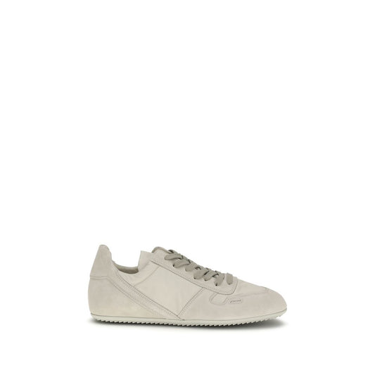 Gray Calf Leather Bos Taurus Low Top Sneakers