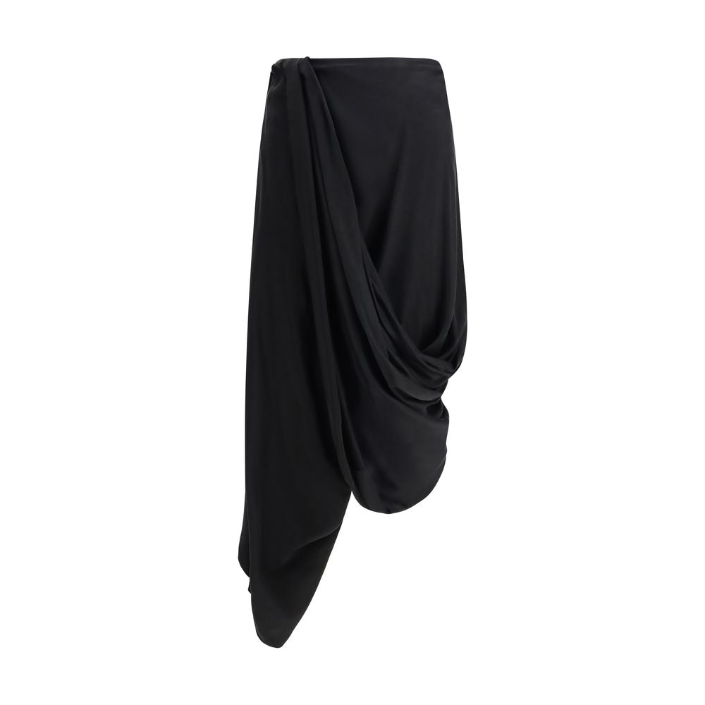 Black Copper Midi Skirt