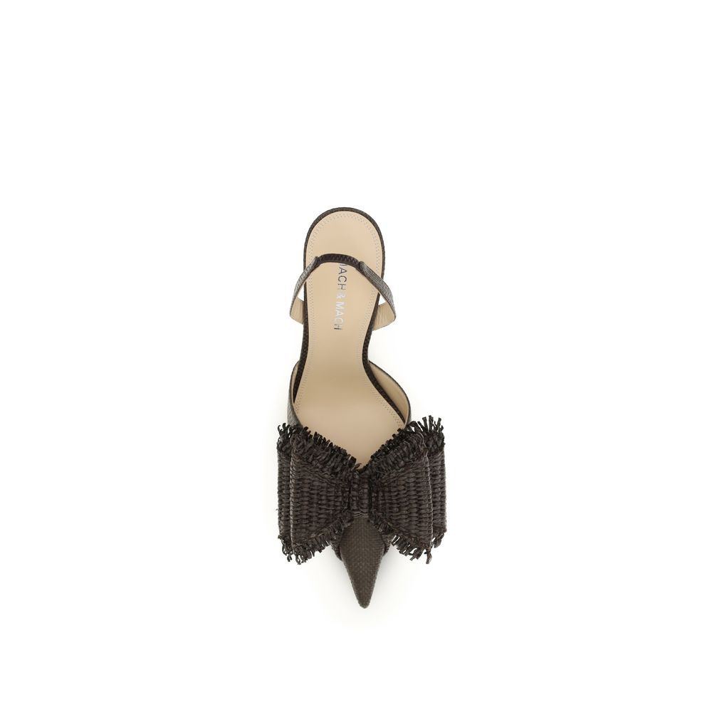 Brown Raffia Pumps