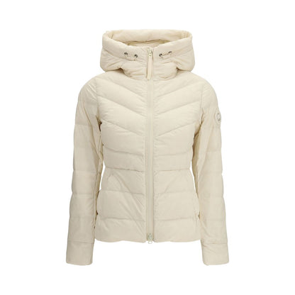 Beige Nylon Full-Length Jacket