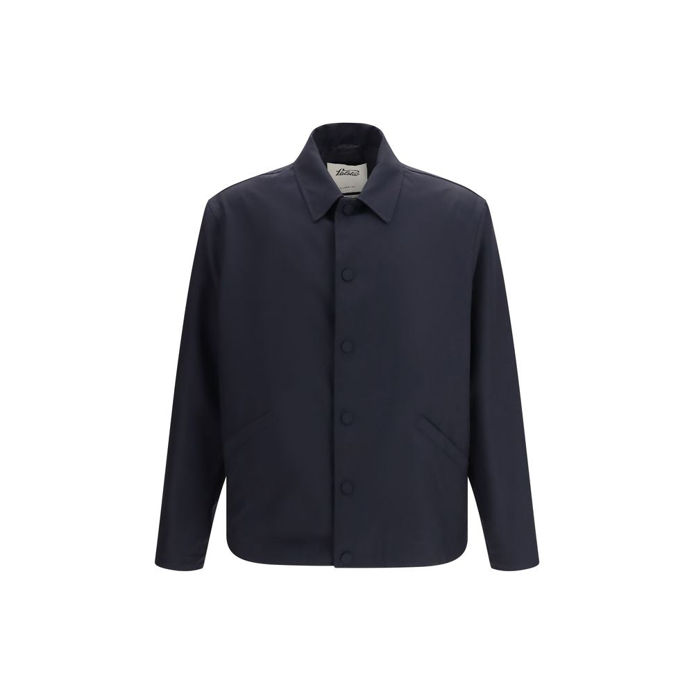 Blue Fleece Wool Coat