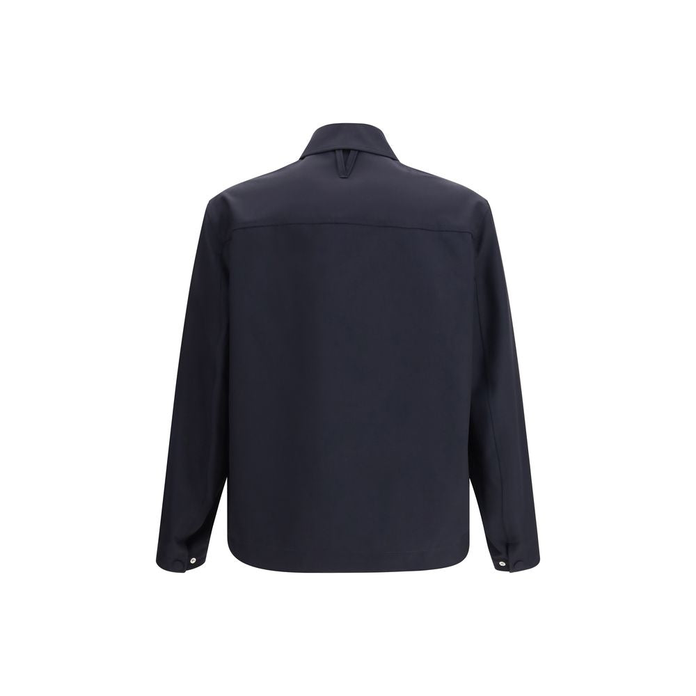 Blue Fleece Wool Coat