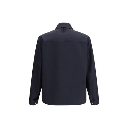 Blue Fleece Wool Coat