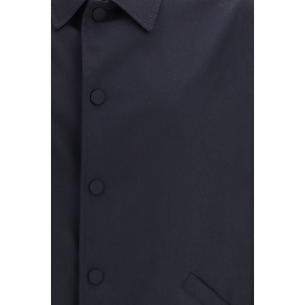 Blue Fleece Wool Coat