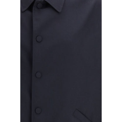 Blue Fleece Wool Coat