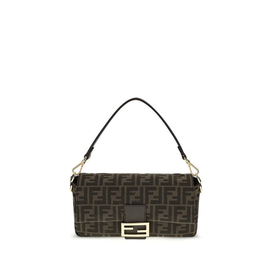 Brown Recycled Polyester Shoulder Bag