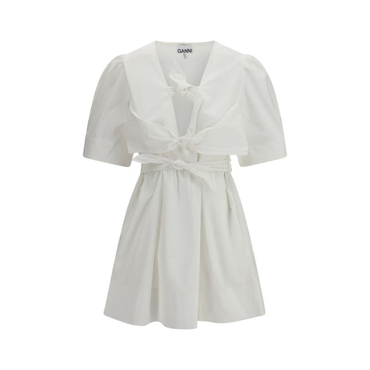 White Cotton Casual Dress