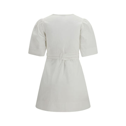White Cotton Casual Dress