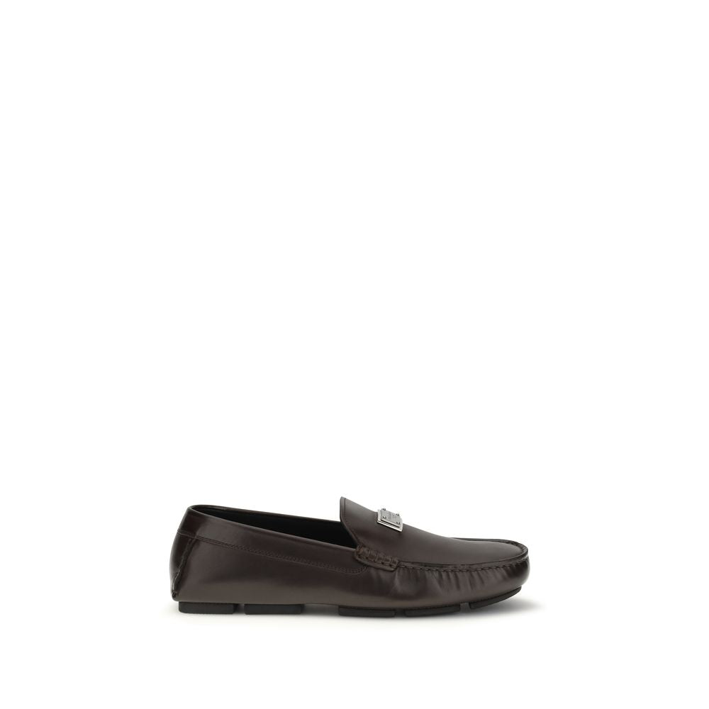 Black Calf Leather Bos Taurus Slip-On Loafers