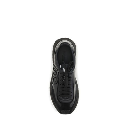 Black Calf Leather Bos Taurus Athletic Sneakers