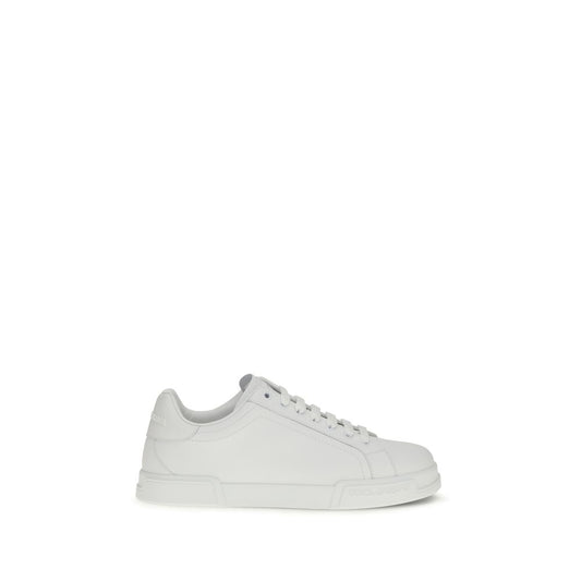 White Calf Leather Bos Taurus Low Top Sneakers