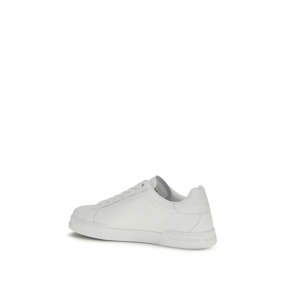 White Calf Leather Bos Taurus Low Top Sneakers