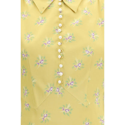 Bicolor Silk Casual Dress