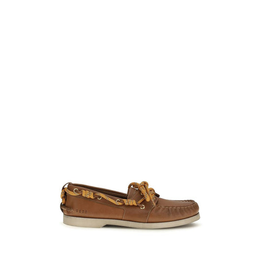 Brown Calf Leather Bos Taurus Slip-On Loafers