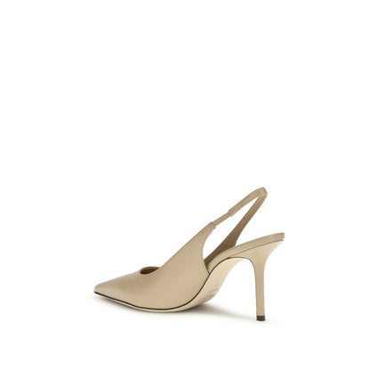Beige Calf Leather Bos Taurus Platform Pumps